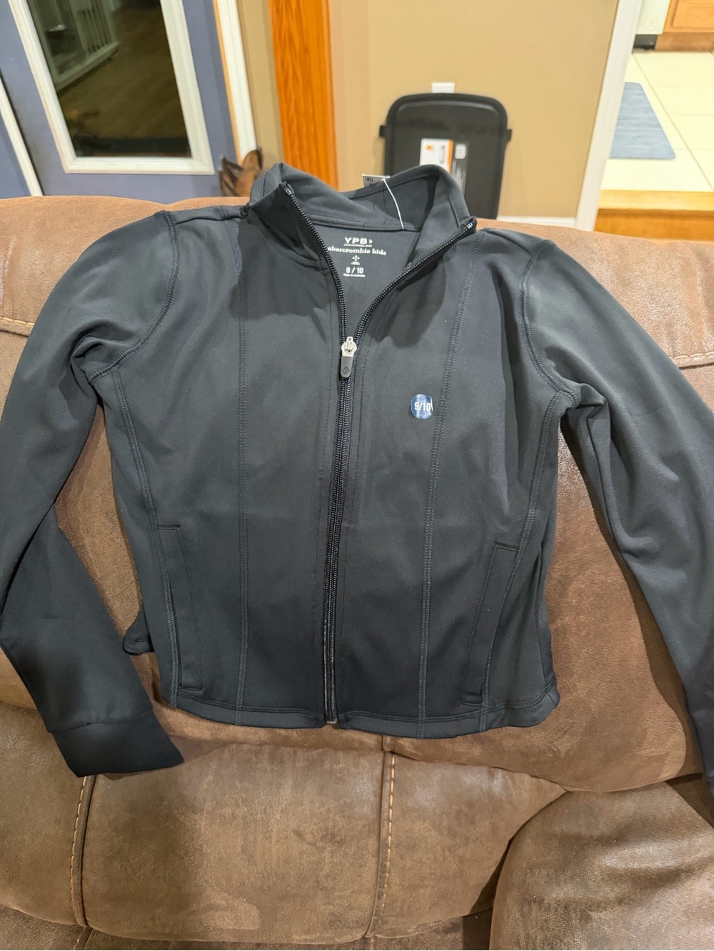 abercrombie kids Black Softshell Zip Jacket